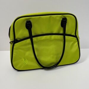Timbuk2 Laptop Tote Bag Neon Lime Green Black Ballistic Nylon Floral Lining